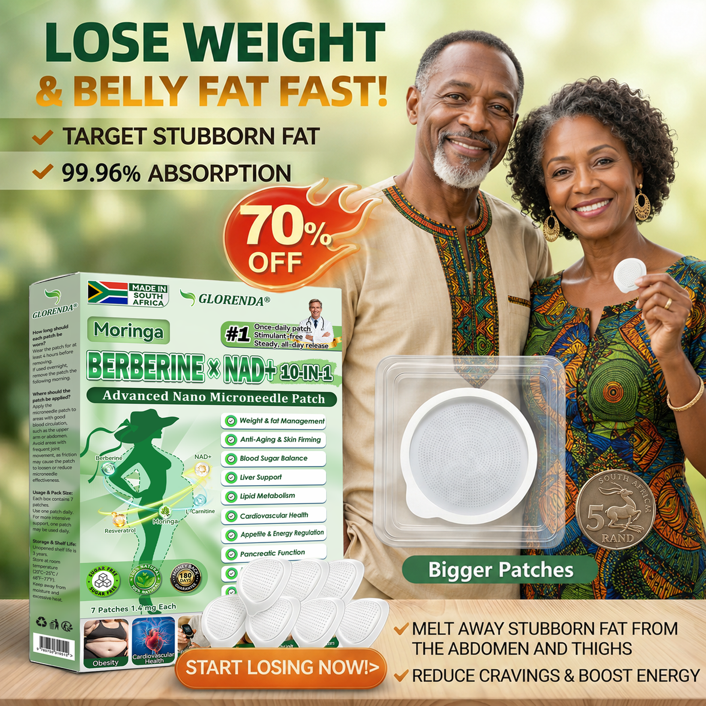 🔥 Only 10 boxes left! Get 30% off! GLORENDA® Moringa · Berberine × NAD+ 10-in-1 Patch is doctor-tested and proven safe — just 4–6 patches support weight, blood sugar, digestion, and energy with lasting results!
